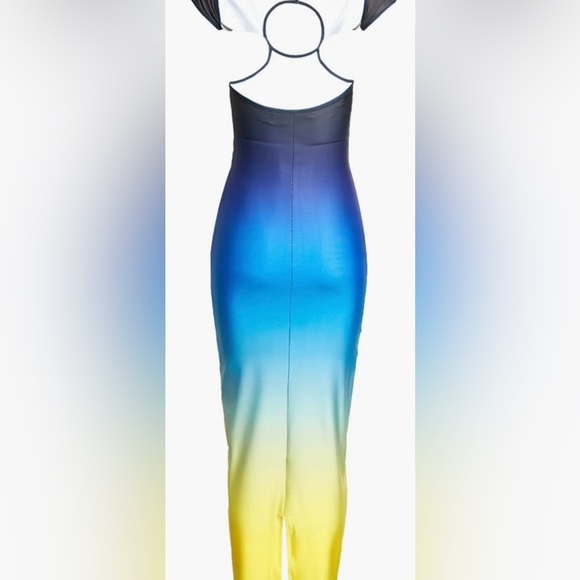 Sammy B. Alexis Ombre Maxi Dress Blue/Yellow | Size S NWT - Picture 4 of 12